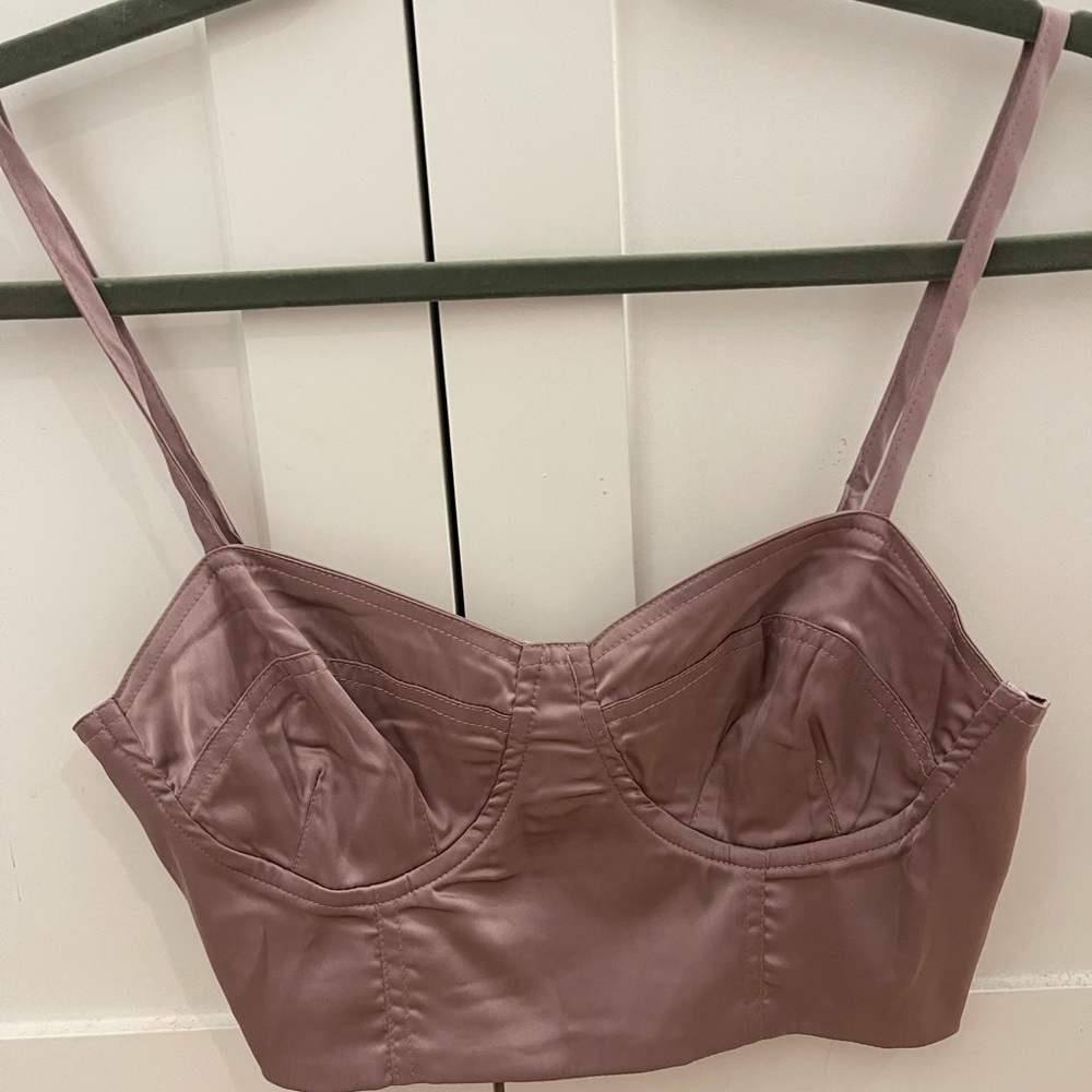 Mauve misguided crop top